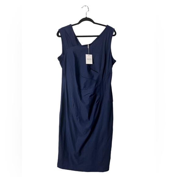 Haute Edition Body Con Dress Sz XL NWT in Navy Blue. - Picture 2 of 7